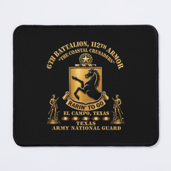 Item preview, Army - DUI - 6th Bn, 112th Armor Regiment - The Coastal Crusaders - El Campo, Texas - TXARNG w Minutemen - 3D X 300 designed and sold by Military Insignia Products.