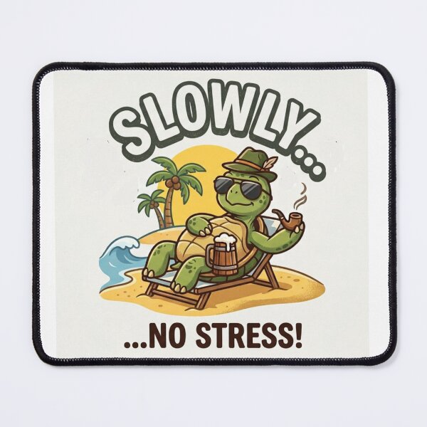 Item preview, Laid Back Slowly No Stress Turtle Chill Tropical Beach Graphic designed and sold by BoldConcept43.