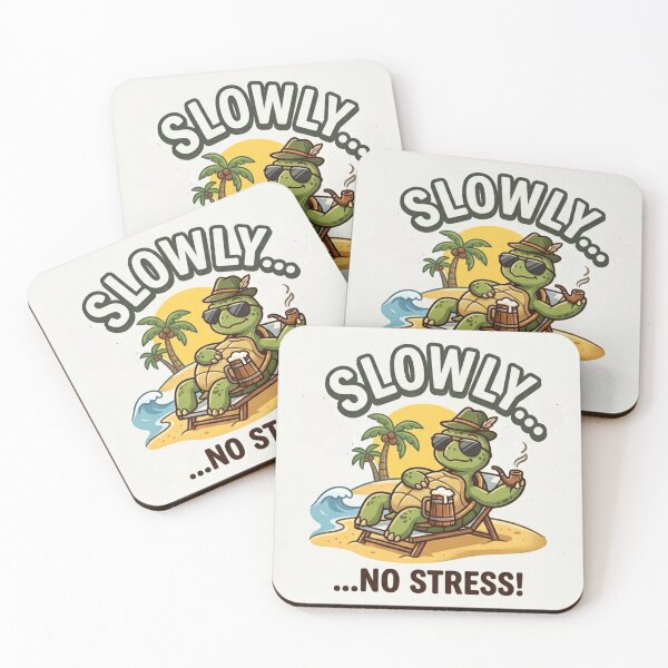 Item preview, Laid Back Slowly No Stress Turtle Chill Tropical Beach Graphic designed and sold by BoldConcept43.
