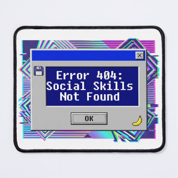 Item preview, Error 404 Social Skills Not Found Retro Pixel Art Introvert Tech designed and sold by WorldShop17.