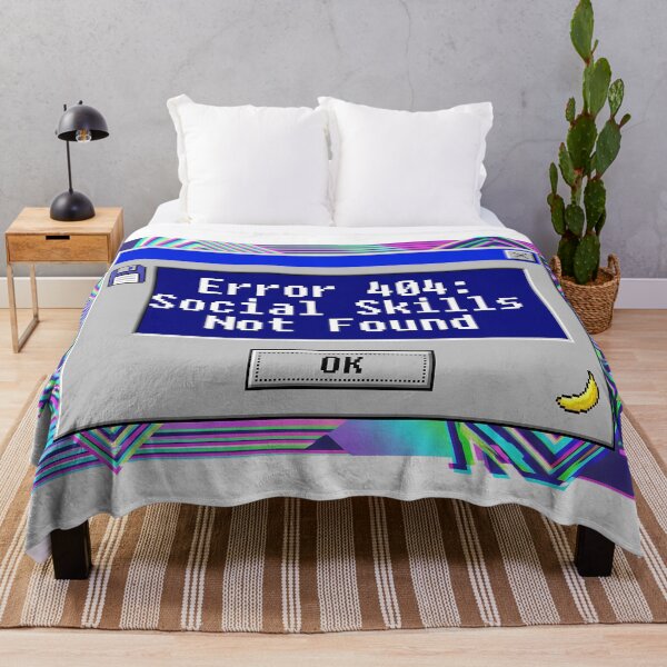 Item preview, Error 404 Social Skills Not Found Retro Pixel Art Introvert Tech designed and sold by WorldShop17.