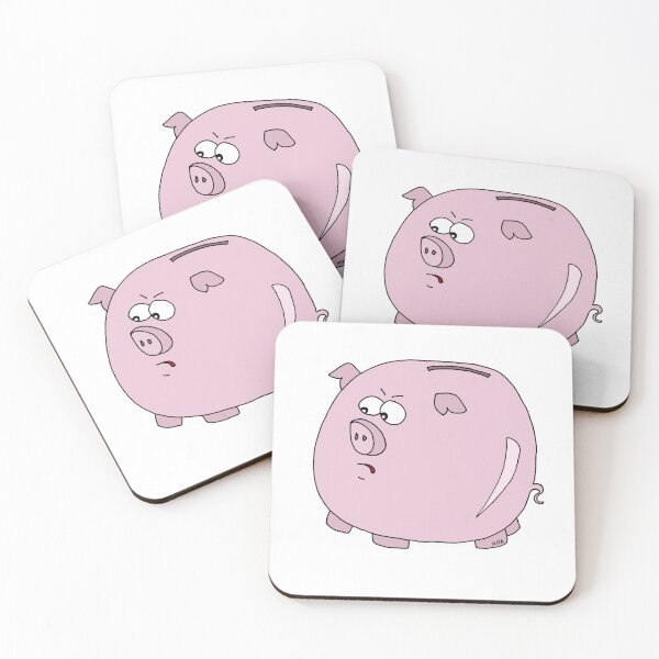 Item preview, Piggy Bank Sticker | Funny Financial Judgement Saving Money Cartoon designed and sold by MyxaART.