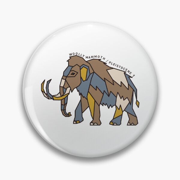 Item preview, Geometric Woolly Mammoth - Mustard & Grey Accents designed and sold by AnimalsKnowAll.