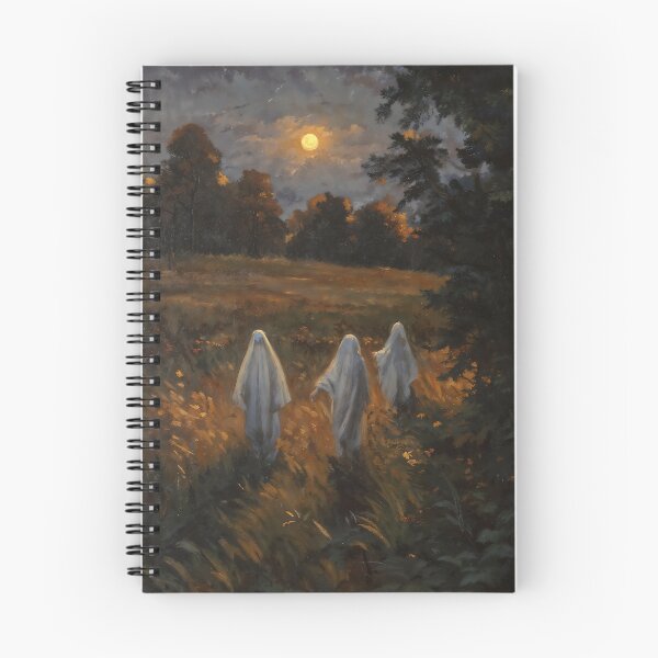 Item preview, Spooky Ghosts Walking in Meadow Vintage Halloween Aesthetic designed and sold by DarkHolyQueen.