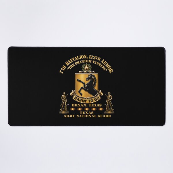 Item preview, Army - DUI - 7th Bn, 112th Armor Regiment - The Phantom Tankers - Bryan, Texas - TXARNG w Minutemen - 3D X 300 designed and sold by Military Insignia Products.