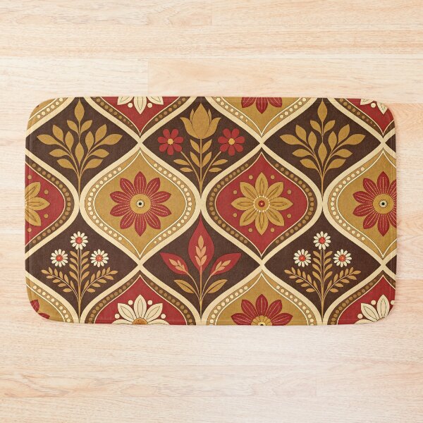 Item preview, Retro Floral Tile Pattern designed and sold by trendspatterns.