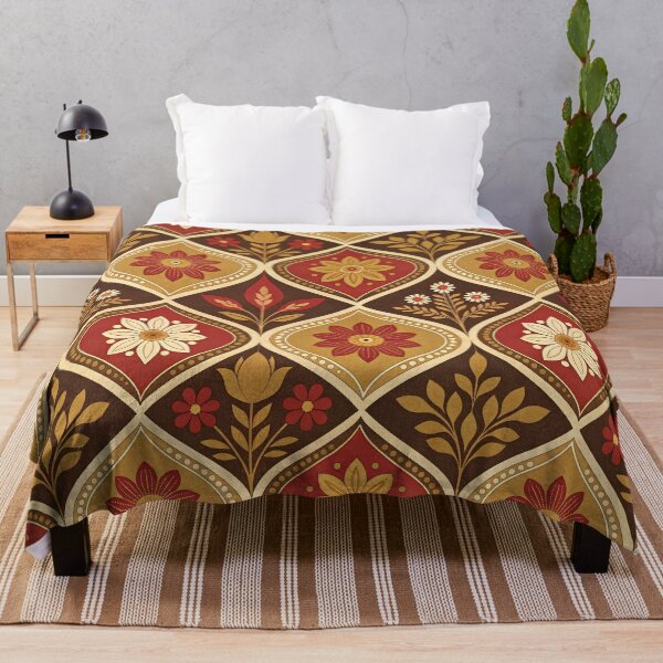 Item preview, Retro Floral Tile Pattern designed and sold by trendspatterns.