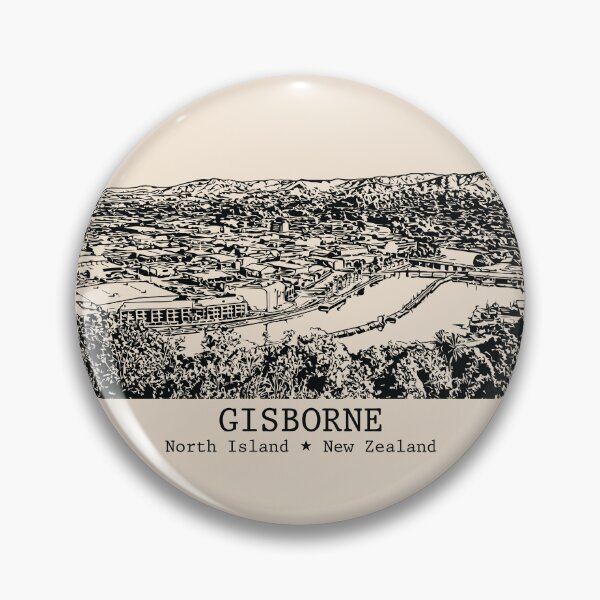 Item preview, Gisborne NZ - Vintage Ink Cityscape designed and sold by Lakeric.
