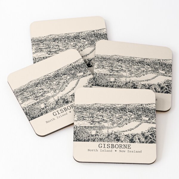 Item preview, Gisborne NZ - Vintage Ink Cityscape designed and sold by Lakeric.