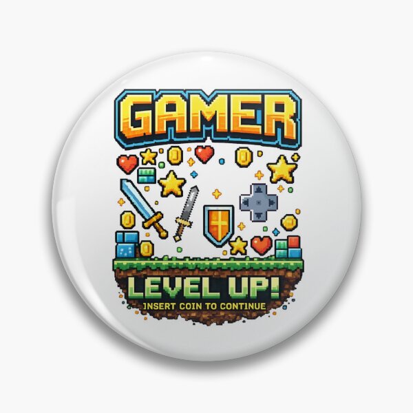 Item preview, Gamer Level Up - Insert Coin To Continue Retro Pixel Gaming T-Shirt designed and sold by TheWorldGameStudio .