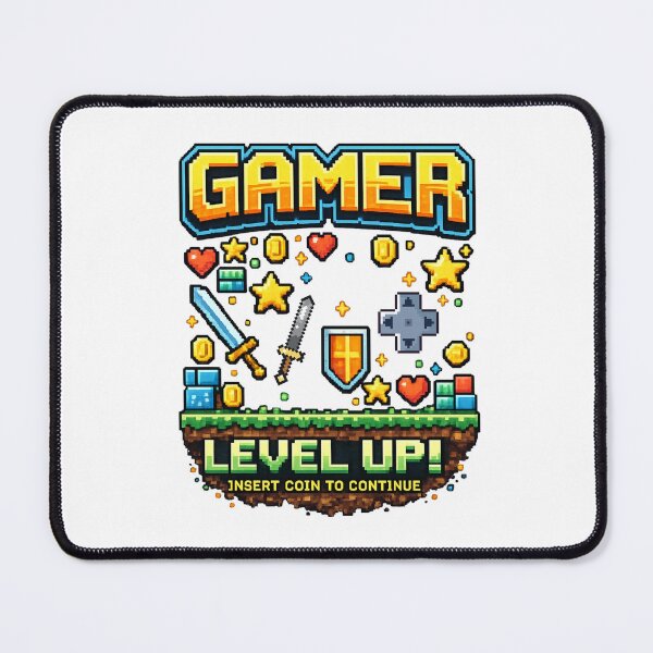 Item preview, Gamer Level Up - Insert Coin To Continue Retro Pixel Gaming T-Shirt designed and sold by TheWorldGameStudio .