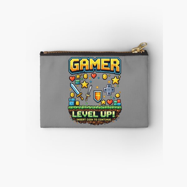 Item preview, Gamer Level Up - Insert Coin To Continue Retro Pixel Gaming T-Shirt designed and sold by TheWorldGameStudio .