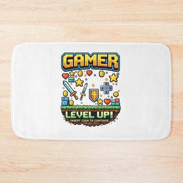 Item preview, Gamer Level Up - Insert Coin To Continue Retro Pixel Gaming T-Shirt designed and sold by TheWorldGameStudio .