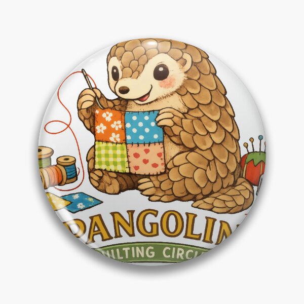 Item preview, Pangolin Quilting Circle Whimsical Studio Mascot designed and sold by TheRealTaria.