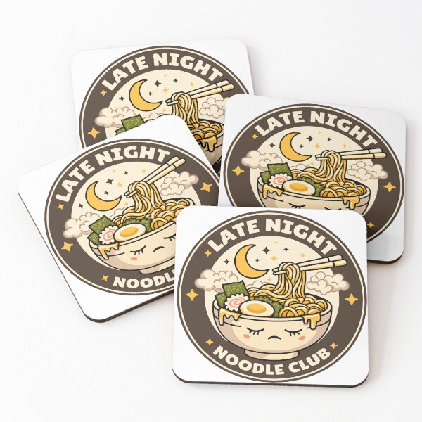Item preview, Late Night Noodle Club Cute Kawaii Ramen Bowl Food Design designed and sold by Skryp-art.