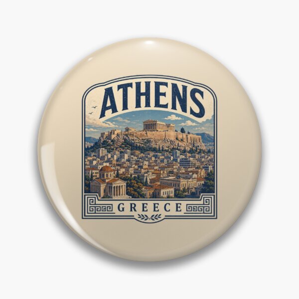 Item preview, Athens Greece Skyline Vintage Travel Poster | Acropolis Souvenir designed and sold by Travel Souvenirs 30.