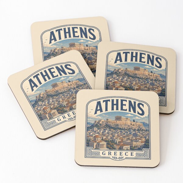 Item preview, Athens Greece Skyline Vintage Travel Poster | Acropolis Souvenir designed and sold by Travel Souvenirs 30.