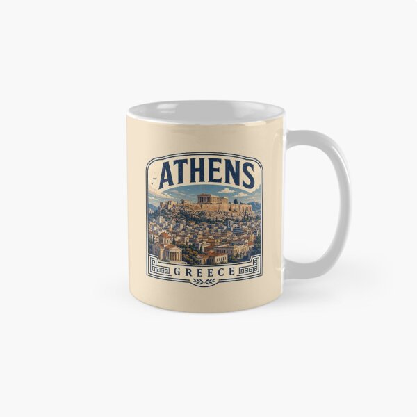 Item preview, Athens Greece Skyline Vintage Travel Poster | Acropolis Souvenir designed and sold by Travel Souvenirs 30.