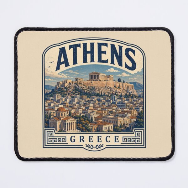 Item preview, Athens Greece Skyline Vintage Travel Poster | Acropolis Souvenir designed and sold by Travel Souvenirs 30.