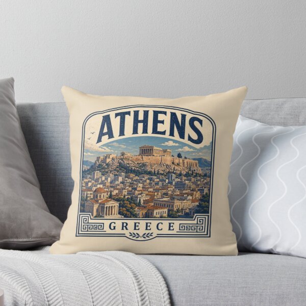 Item preview, Athens Greece Skyline Vintage Travel Poster | Acropolis Souvenir designed and sold by Travel Souvenirs 30.