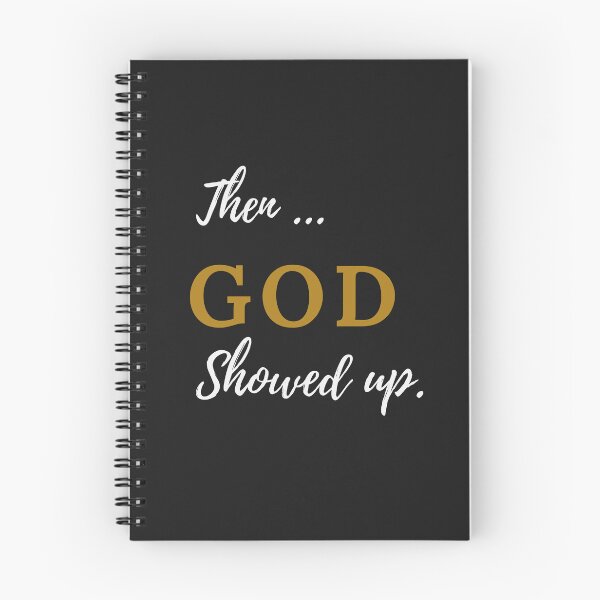 Item preview, Then... GOD Showed Up. Christian Faith Typography | Inspirational Bible Quote designed and sold by QuietRootStudio.