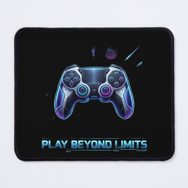 Item preview, Play Beyond Limits Gaming Controller Neon Gamer Design | Cyberpunk Esports T-Shirt Sticker designed and sold by Bhaskar Digital Art.
