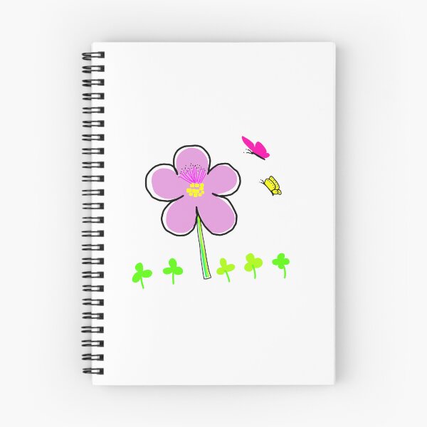Item preview, Cute Pink Flower with Butterflies Illusration designed and sold by neowana.