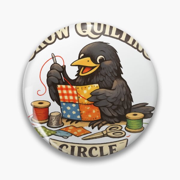Item preview, Crow Quilting Circle Whimsical Studio Mascot designed and sold by TheRealTaria.