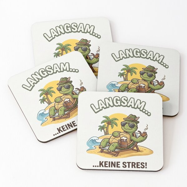 Item preview, Laid Back Slowly No Stress Turtle Chill Tropical Beach Graphic German  designed and sold by BoldConcept43.