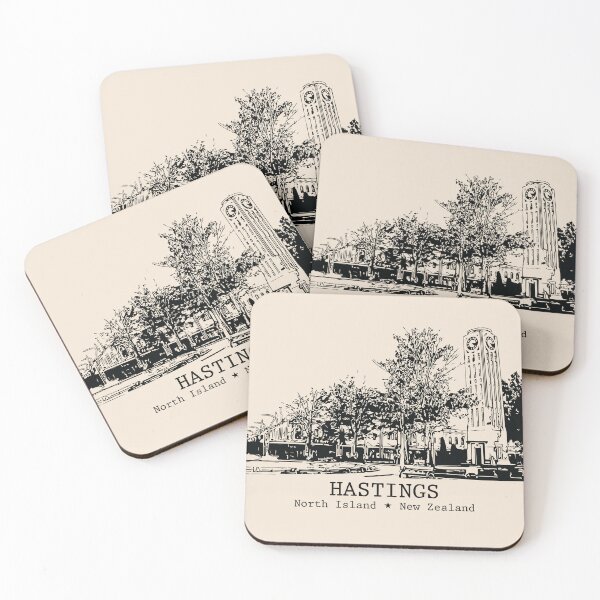 Item preview, Hastings NZ - Vintage Ink Cityscape designed and sold by Lakeric.