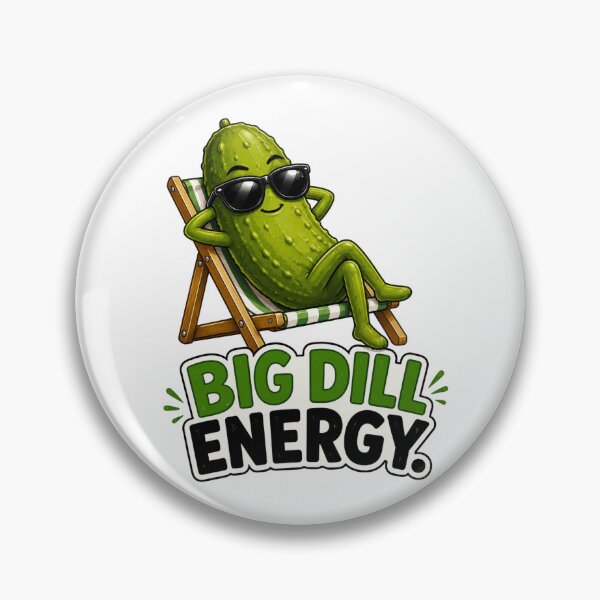 Item preview, Big Dill Energy Funny Pickle Pun Cool Pickle Cartoon Humor designed and sold by RoPrincess.