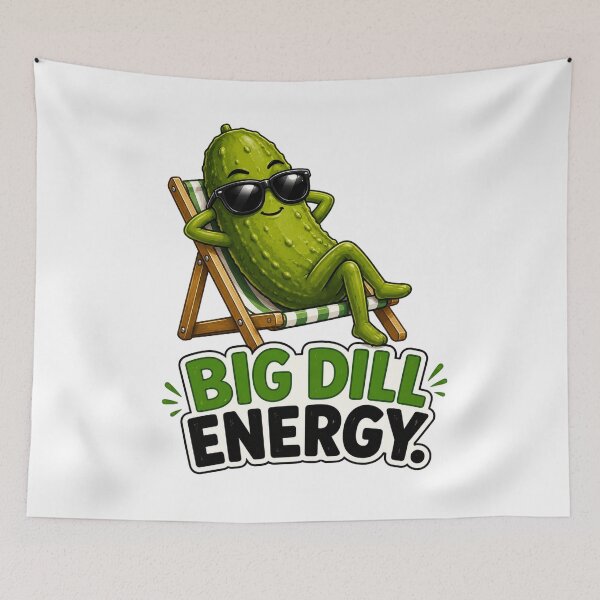 Item preview, Big Dill Energy Funny Pickle Pun Cool Pickle Cartoon Humor designed and sold by RoPrincess.