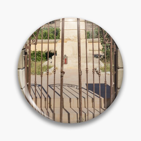 Item preview, Wrought Iron Gate and Stone Pillars Entrance With Open Archway and Rustic Mediterranean Charm designed and sold by Nmallia.