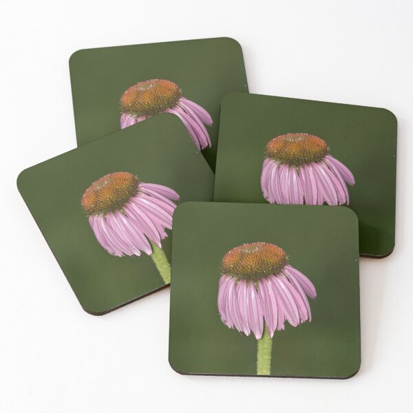 Item preview, Purple Coneflower on Black Vertical Macro Photography Art designed and sold by TathataPhotos.