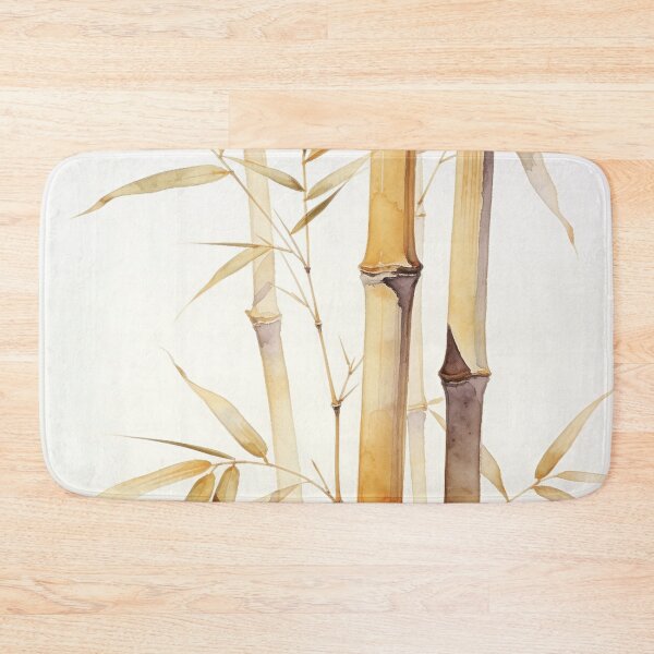 Item preview, Minimalist Dried Bamboo Canes Watercolor - Elegant Taupe and Beige Botanical Wall Art designed and sold by sana designer.