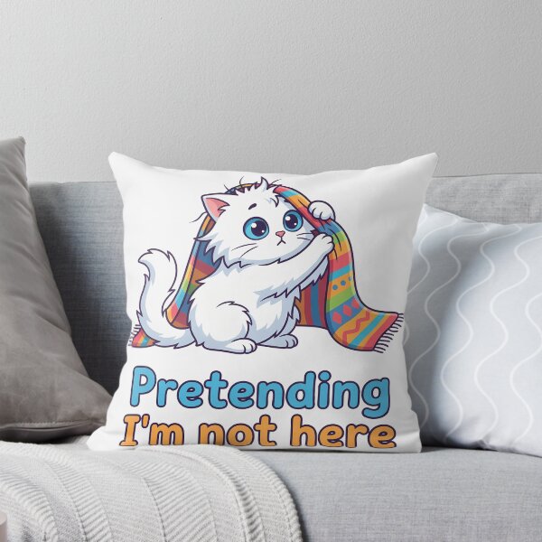 Item preview, Cat Hiding Under Rug Pretending Im Not Here Funny Introvert Feline designed and sold by WorldShop17.