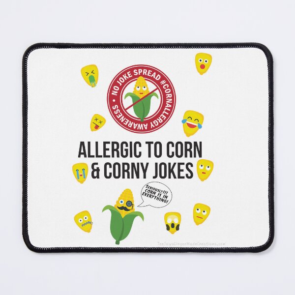 Item preview, Allergic to Corn & Corny Jokes designed and sold by TeeJay's GingerMade Creations.