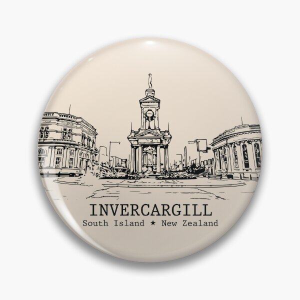 Item preview, Invercargill NZ - Vintage Ink Cityscape designed and sold by Lakeric.