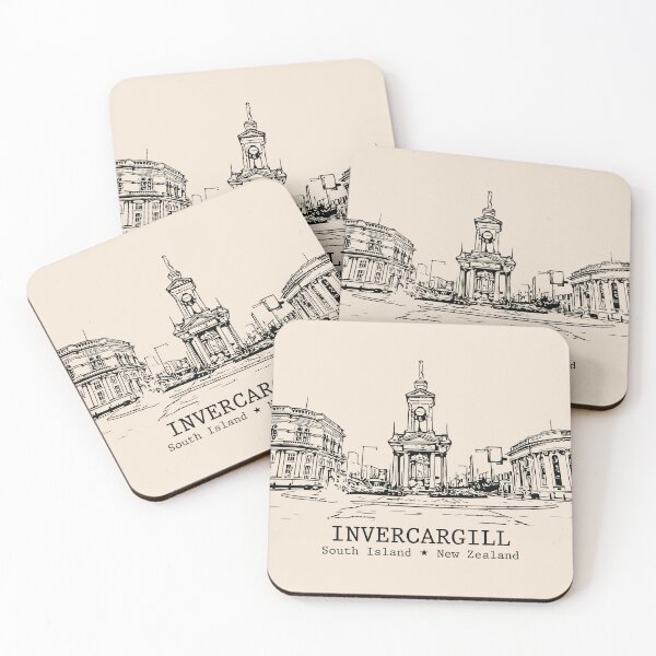 Item preview, Invercargill NZ - Vintage Ink Cityscape designed and sold by Lakeric.