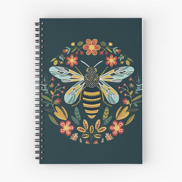 Item preview, Scandinavian Folk Art, Bee With Flowers designed and sold by xiao xuans.