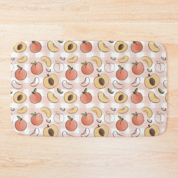 Item preview, Peach Seamless Pattern Summer Fruit Illustration designed and sold by Tinartia.