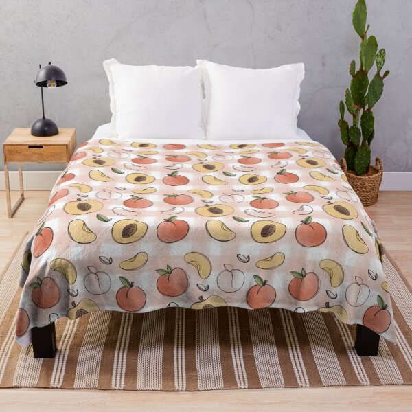 Item preview, Peach Seamless Pattern Summer Fruit Illustration designed and sold by Tinartia.