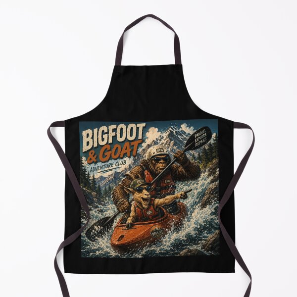 Item preview, Bigfoot and Goat Kayak Adventure Paddle Together Stay Wild designed and sold by NicheBloom.