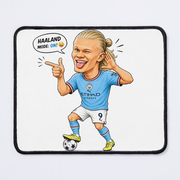 Item preview, Erling Haaland Comedy Cartoon | Football Fan Art | Funny Soccer Caricature designed and sold by maheart83.