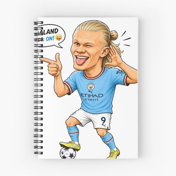 Item preview, Erling Haaland Comedy Cartoon | Football Fan Art | Funny Soccer Caricature designed and sold by maheart83.