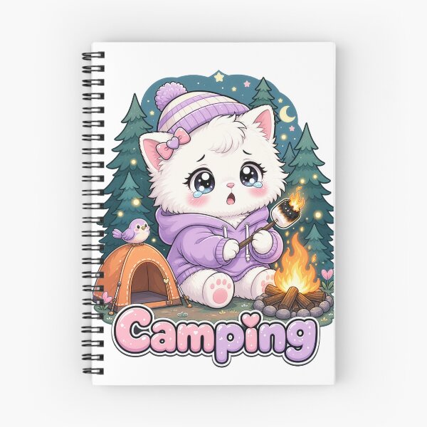 Item preview, Camping cat designed and sold by Kitty-and-Cat.