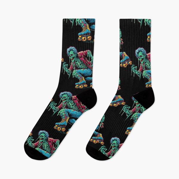 Item preview, Zombie skeleton on roller skates designed and sold by Shirtabell.
