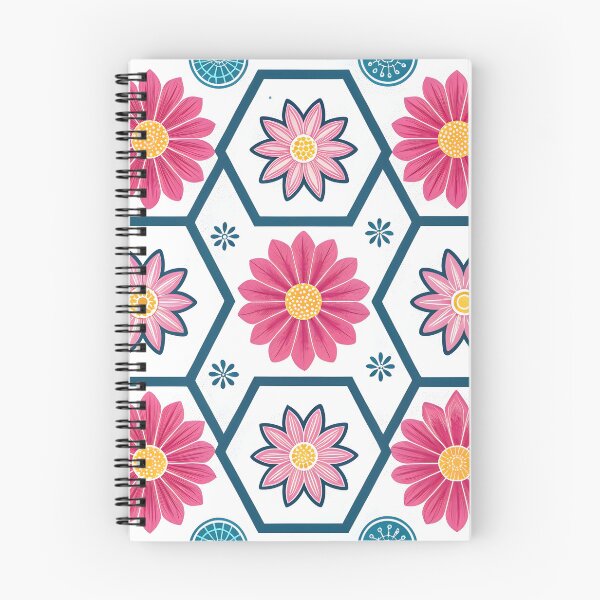Item preview, Pink Daisy Hexagon Seamless Pattern designed and sold by trendspatterns.