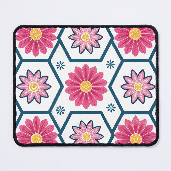 Item preview, Pink Daisy Hexagon Seamless Pattern designed and sold by trendspatterns.