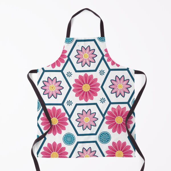 Item preview, Pink Daisy Hexagon Seamless Pattern designed and sold by trendspatterns.